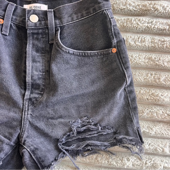 RE/DONE Black Denim Cutoff Shorts | Like New Condition | 26 - Picture 3 of 7